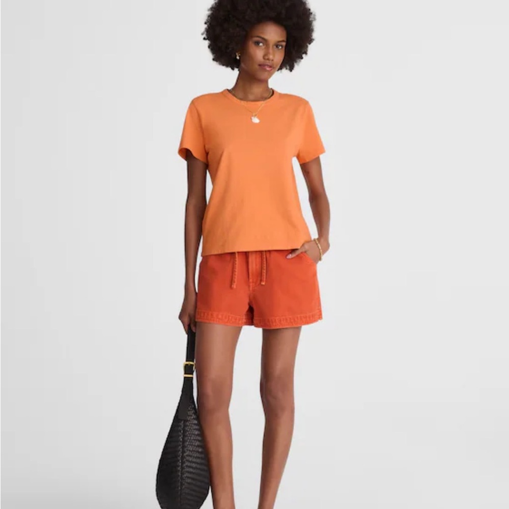 NWT Madewell Perfect  Crew Neck Tee in Apricot.  Size Medium. - Picture 5 of 10